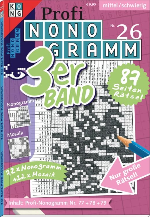 Produktbild: Profi-Nonogramm 3er-Band Nr. 26