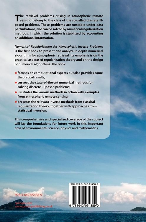 Produktbild: Numerical Regularization for Atmospheric Inverse Problems