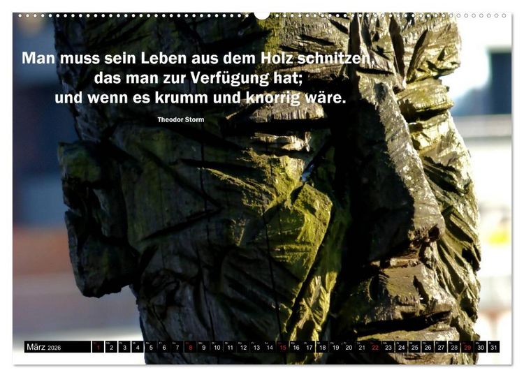 Produktbild: Weisheiten, Zitate und Spr&uuml;che - Ein Jahr voller Gedanken 2026 (hochwertiger Premium Wandkalender 2026 DIN A2 quer), Kunstdruck in Hochglanz