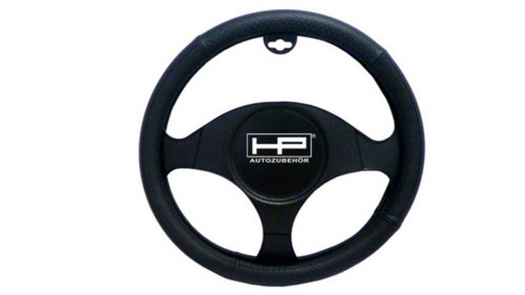 Produktbild: HP Autozubeh&ouml;r Lenkradbezug (&Oslash; x H) 40.5cm x 3.5cm Echtleder Schwarz 37 - 39cm