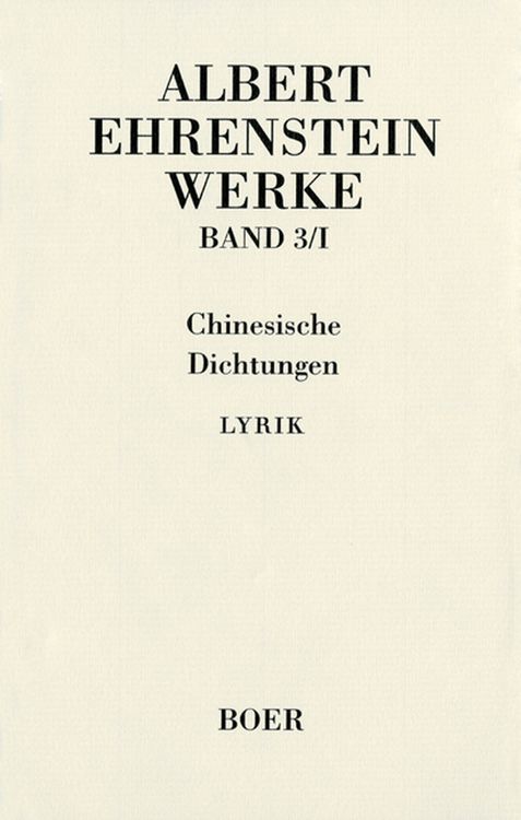 Produktbild: Werke III: Chinesische Dichtungen