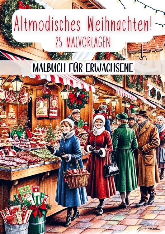Produktbild: Malbuch f&uuml;r Erwachsene - Altmodisches Weihnachten!