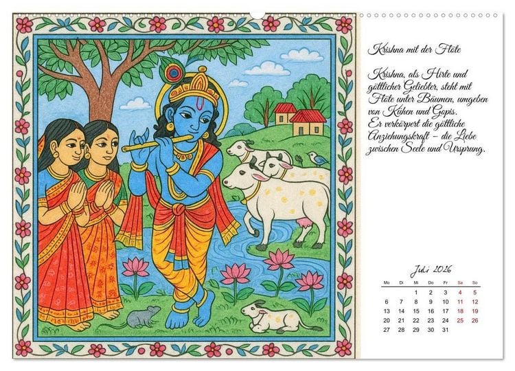 Produktbild: G&ouml;tterwelten des Hinduismus (Wandkalender 2026 DIN A2 quer), CALVENDO Monatskalender
