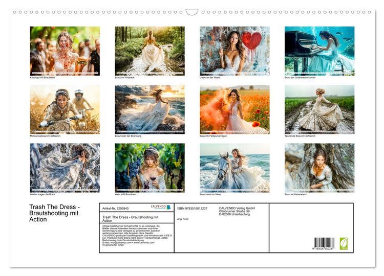 Produktbild: Trash The Dress - Brautshooting mit Action (Wandkalender 2027 DIN A2 quer), CALVENDO Monatskalender