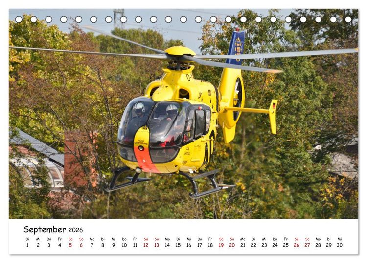 Produktbild: Die beeindruckende Welt der Hubschrauber (Tischkalender 2026 DIN A5 quer), CALVENDO Monatskalender