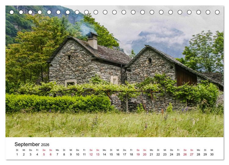 Produktbild: Valle Maggia - Entdecken Sie das Maggiatal im Tessin (Tischkalender 2026 DIN A5 quer), CALVENDO Monatskalender