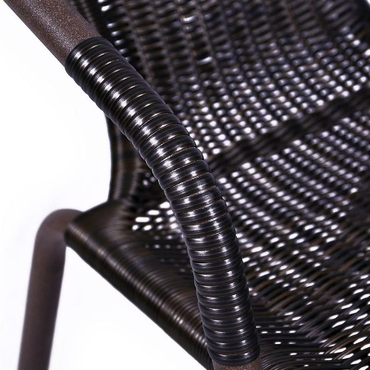 Produktbild: 3-tlg. Bistroset Balkon Stuhl Tisch Set Braun