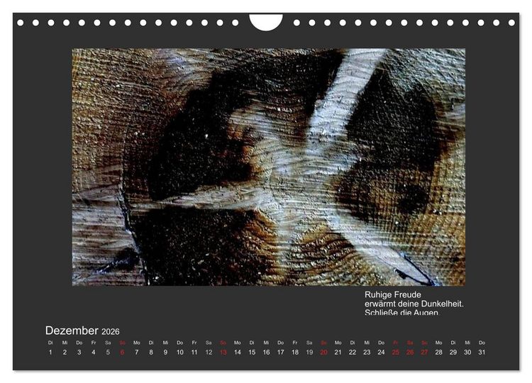 Produktbild: MAGIE HOLZ 2026 (Wandkalender 2026 DIN A4 quer), CALVENDO Monatskalender