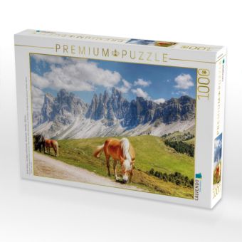 Produktbild: CALVENDO Puzzle Geisler Spitzen - Sas Rigais und Furchetta - Nordw&auml;nde - Villn&ouml;&szlig;tal - 3025 Hm | 1000 Teile Lege-Gr&ouml;&szlig;e 64x48cm Foto-Puzzle f&uuml;r gl&uuml;ckliche Stunden
