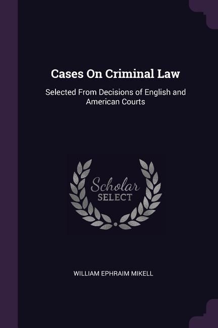 Produktbild: Cases On Criminal Law