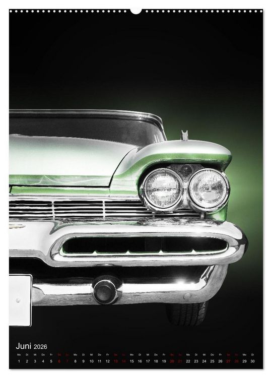 Produktbild: Amerikanische Autos aus den Jahren 1957 bis 1976 Frontansichten (hochwertiger Premium Wandkalender 2026 DIN A2 hoch), Kunstdruck in Hochglanz