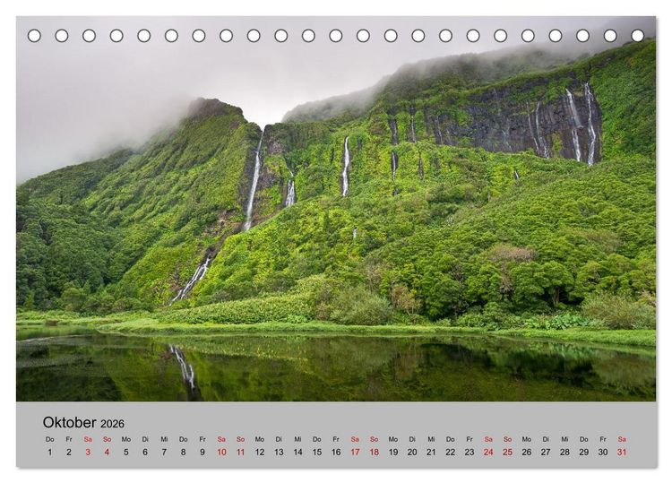 Produktbild: Azoren - Gr&uuml;ne Inseln im Atlantik 2026 (Tischkalender 2026 DIN A5 quer), CALVENDO Monatskalender