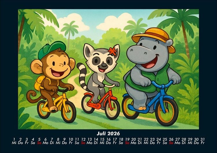 Produktbild: Milo, Lulu & Sash in Bangkok 2026 Fotokalender DIN A4