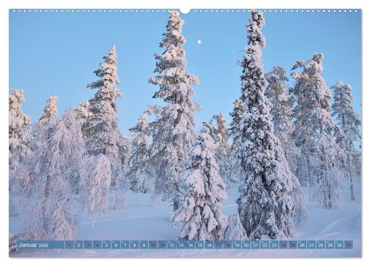 Produktbild: Finnisch Lappland (hochwertiger Premium Wandkalender 2026 DIN A2 quer), Kunstdruck in Hochglanz