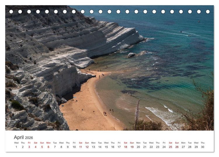 Produktbild: Sicily - The island where winter does not exist (Desk Calendar 2026 DIN A5 landscape), CALVENDO 12 Month DeskCalendar