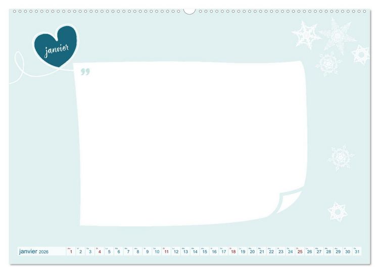 Produktbild: 12 d&eacute;clarations d'amour - calendrier de bricolage (Calendrier mural 2026 DIN A2 vertical), CALVENDO calendrier mensuel