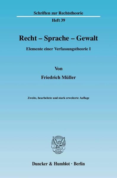 Produktbild: Recht - Sprache - Gewalt.