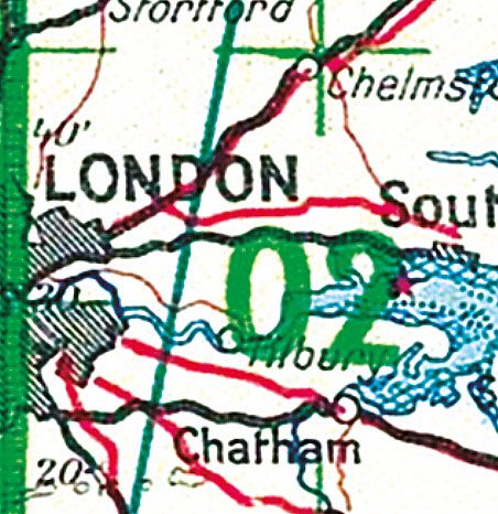 Produktbild: LUFT-NAVIGATIONSKARTE Britische Inseln (S&uuml;d) 1942 (Plano)