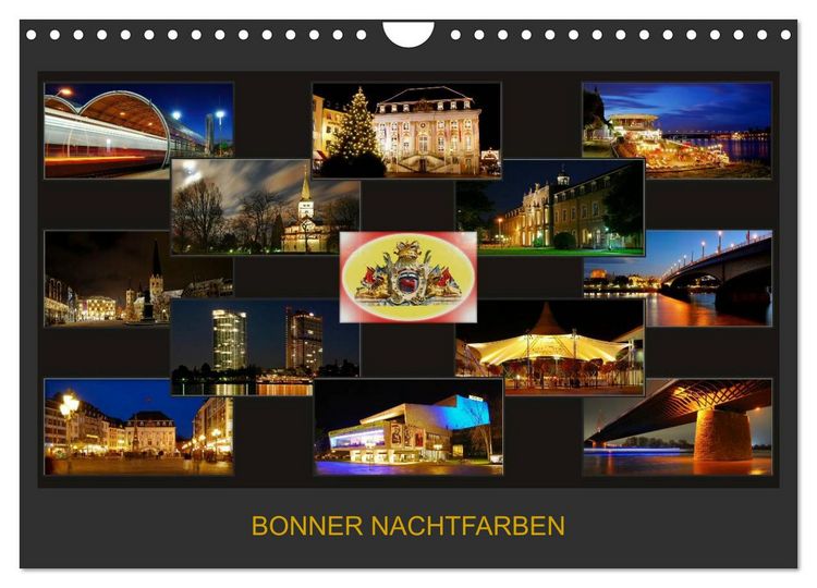 Produktbild: BONNER NACHTFARBEN (Wandkalender 2026 DIN A4 quer), CALVENDO Monatskalender