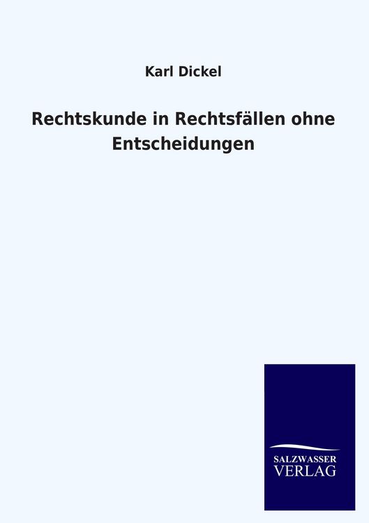 Produktbild: Rechtskunde in Rechtsf&auml;llen ohne Entscheidungen