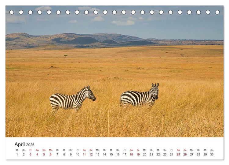 Produktbild: Kenia - Eine Entdeckungsreise durch das Land im Osten Afrikas (Tischkalender 2026 DIN A5 quer), CALVENDO Monatskalender