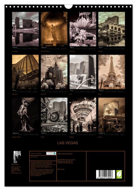 Produktbild: LAS VEGAS (Wandkalender 2026 DIN A3 hoch), CALVENDO Monatskalender