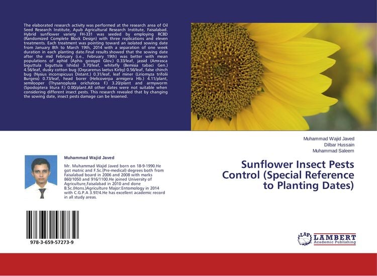 Produktbild: Sunflower Insect Pests Control (Special Reference to Planting Dates)
