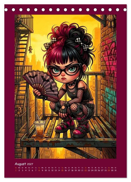 Produktbild: Fabulous Dolls - Gothic-G&ouml;res Abenteuer (Tischkalender 2027 DIN A5 hoch), CALVENDO Monatskalender