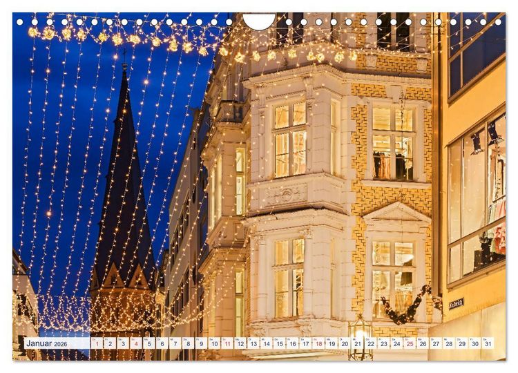 Produktbild: BONN f&uuml;r Nachtschw&auml;rmer (Wandkalender 2026 DIN A4 quer), CALVENDO Monatskalender