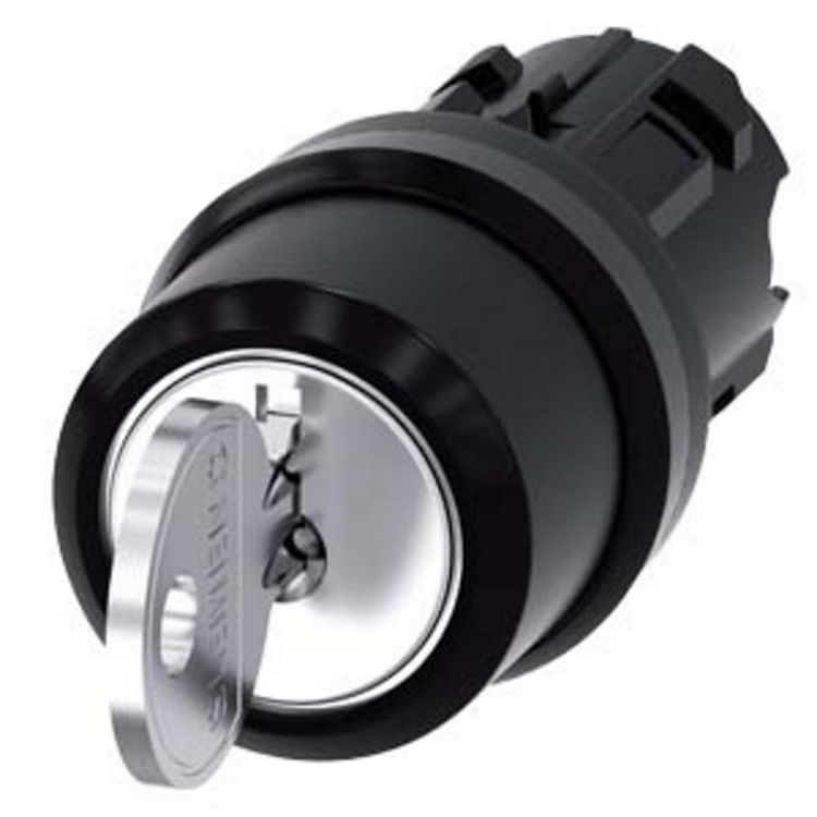 Produktbild: Siemens 3SU10004BM010AA0 3SU1000-4BM01-0AA0 Schl&uuml;sselschalter 2 x 45 &deg; IP66, IP67, IP69/IP69K 1 St.