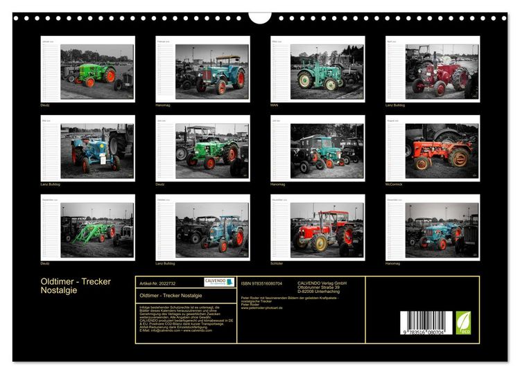 Produktbild: Oldtimer - Trecker Nostalgie (Wandkalender 2026 DIN A3 quer), CALVENDO Monatskalender