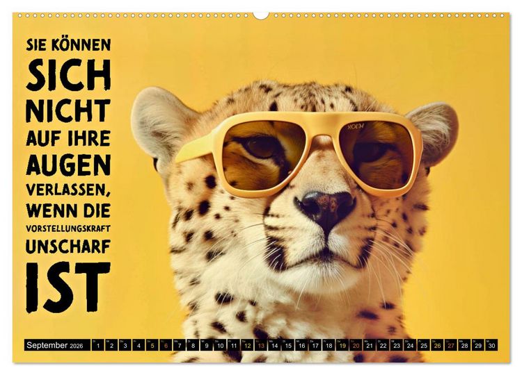 Produktbild: BRILLEN - coole Spr&uuml;che (Wandkalender 2026 DIN A2 quer), CALVENDO Monatskalender