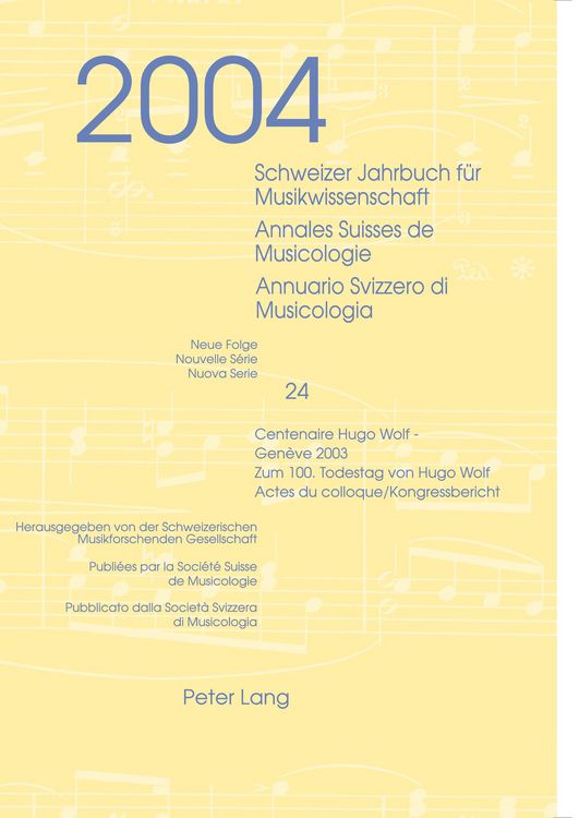 Produktbild: Schweizer Jahrbuch f&uuml;r Musikwissenschaft- Annales Suisses de Musicologie- Annuario Svizzero di Musicologia