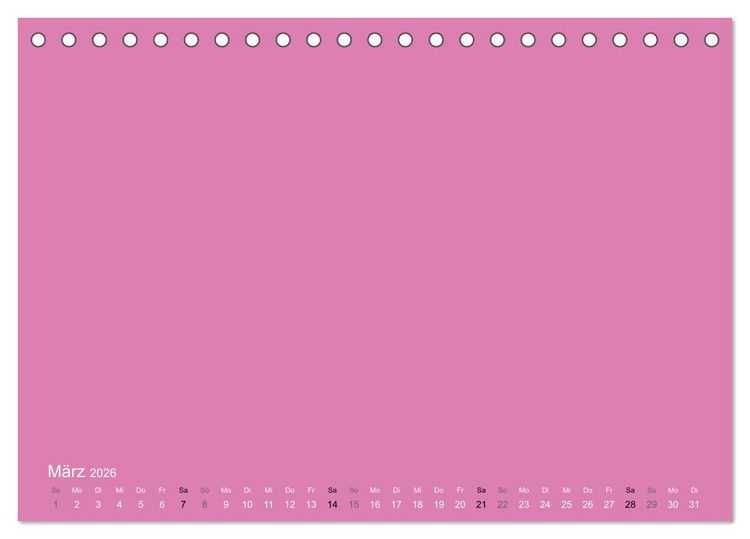 Produktbild: Bastelkalender - Pink (Tischkalender 2026 DIN A5 quer), CALVENDO Monatskalender