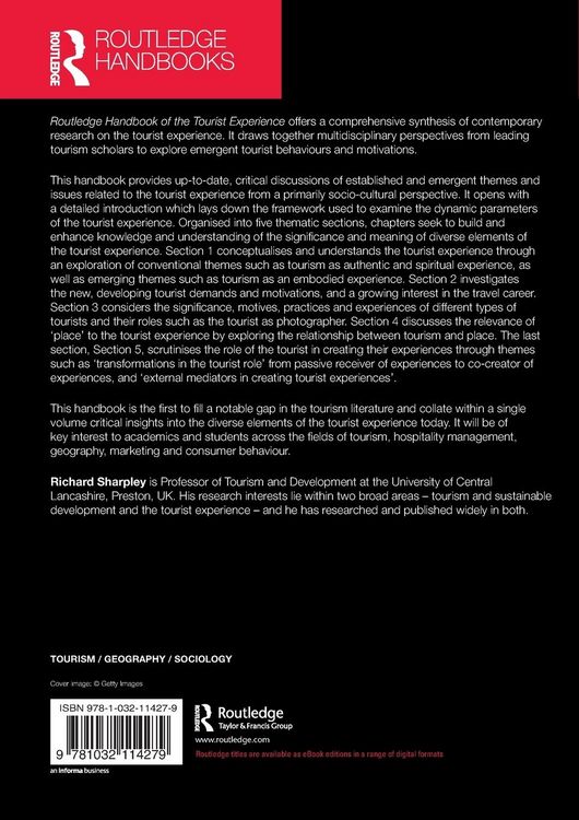 Produktbild: Routledge Handbook of the Tourist Experience