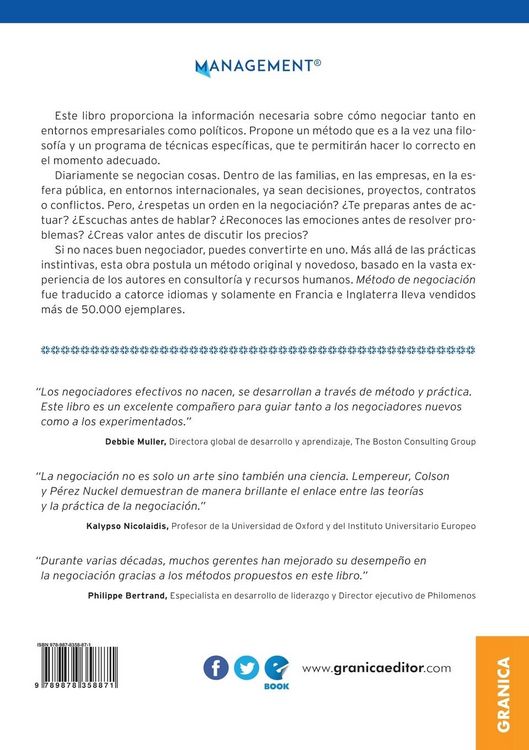Produktbild: M&eacute;todo De Negociaci&oacute;n