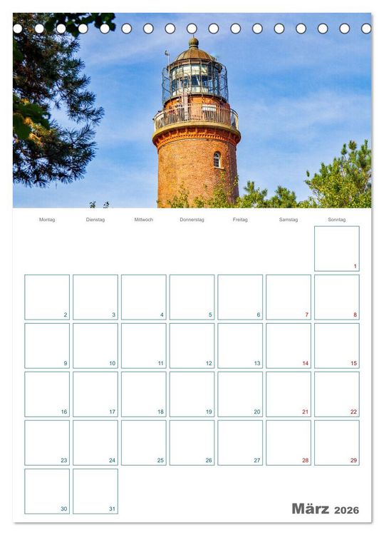 Produktbild: Ostseebad Prerow - Dar&szlig;er Momente - Terminplaner (Tischkalender 2026 DIN A5 hoch), CALVENDO Monatskalender