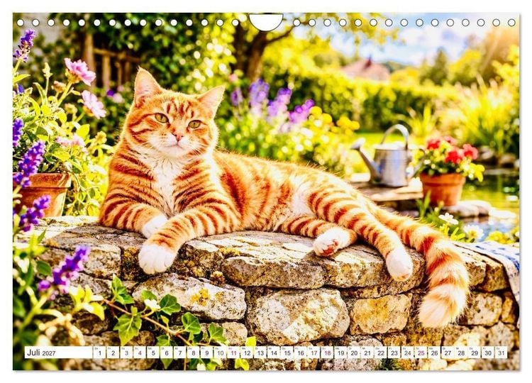 Produktbild: Rote Katzen (Wandkalender 2027 DIN A4 quer), CALVENDO Monatskalender
