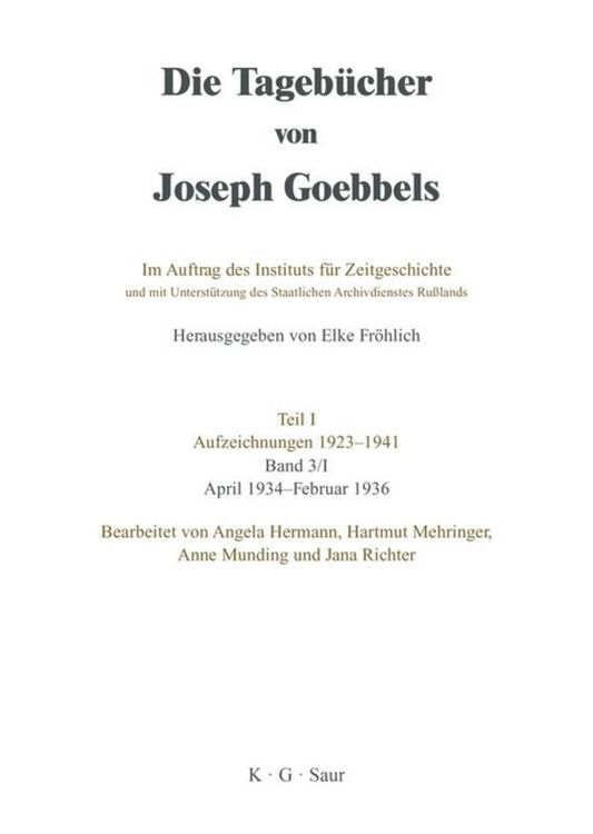 Produktbild: April 1934 - Februar 1936