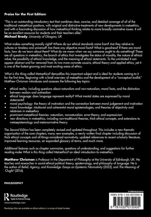 Produktbild: What is this thing called Metaethics?