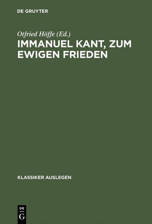 Produktbild: Immanuel Kant, zum ewigen Frieden