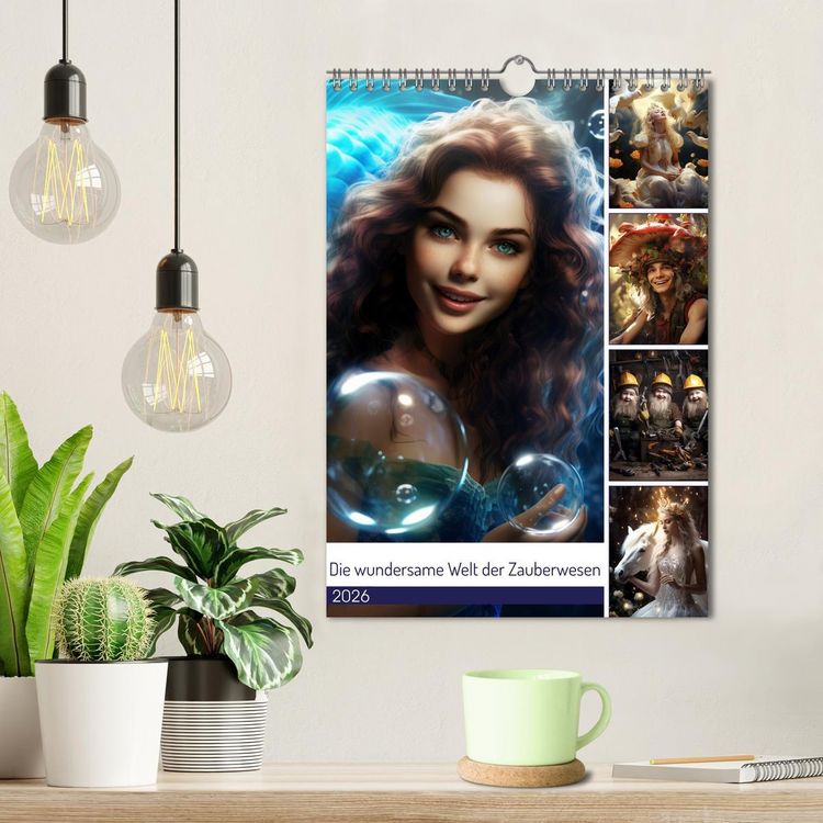 Produktbild: Die wundersame Welt der Zauberwesen (Wandkalender 2026 DIN A4 hoch), CALVENDO Monatskalender