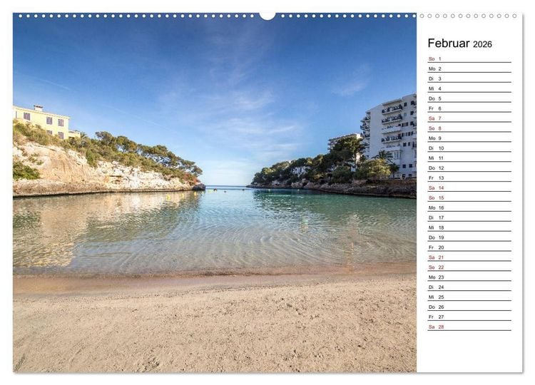 Produktbild: Mallorca - Str&auml;nde im S&uuml;dosten (hochwertiger Premium Wandkalender 2026 DIN A2 quer), Kunstdruck in Hochglanz
