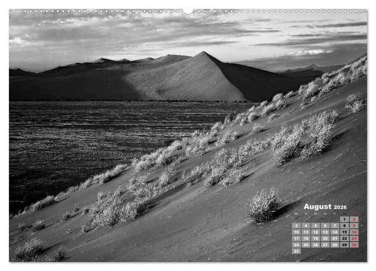 Produktbild: Namibia schwarzwei&szlig; (Wandkalender 2026 DIN A2 quer), CALVENDO Monatskalender
