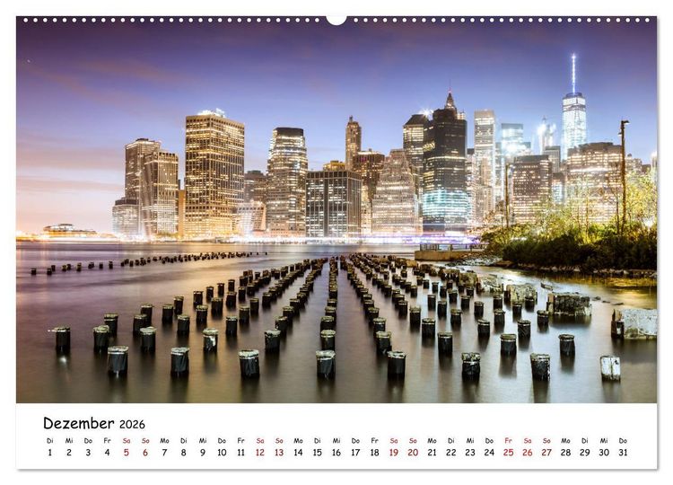 Produktbild: New York City - Atemberaubende Ansichten (Wandkalender 2026 DIN A2 quer), CALVENDO Monatskalender