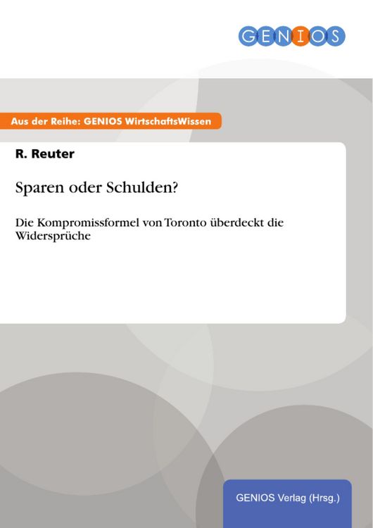 Produktbild: Sparen oder Schulden?