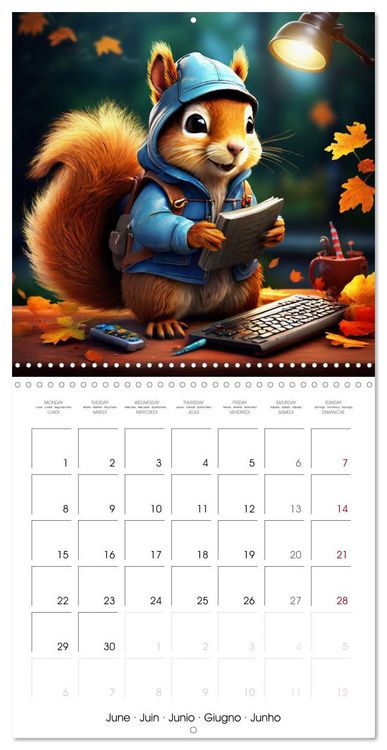 Produktbild: Squirrels Monthly Calendar (Wall Calendar 2026 12 &times; 12 Inch) CALVENDO 12 Month Wall Calendar