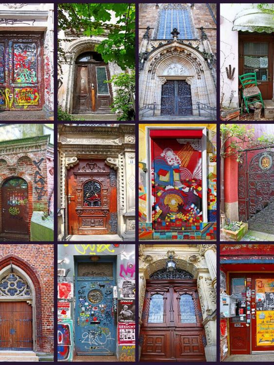 Produktbild: CALVENDO Puzzle ANGEKLOPFT - T&Uuml;REN IN BREMEN | 1000 Teile Lege-Gr&ouml;&szlig;e 64x48cm Foto-Puzzle f&uuml;r gl&uuml;ckliche Stunden