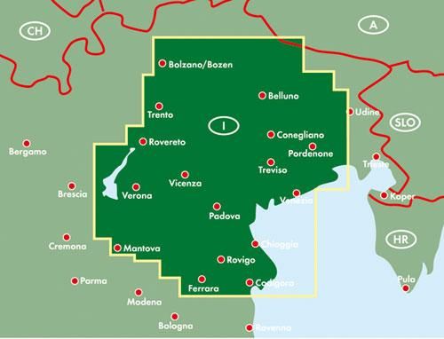 Produktbild: freytag & berndt Stra&szlig;enkarte Venetien - Udine - Venedig - Padua 1:150.000