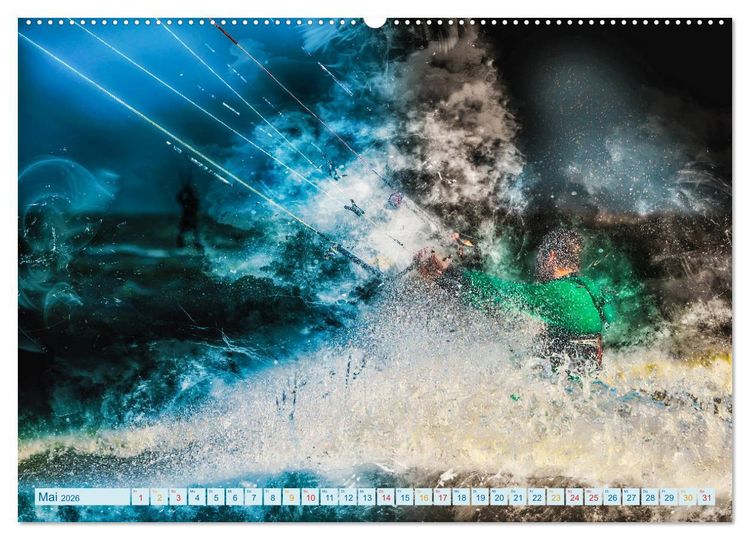 Produktbild: Kitesurfen extrem cool (Wandkalender 2026 DIN A2 quer), CALVENDO Monatskalender